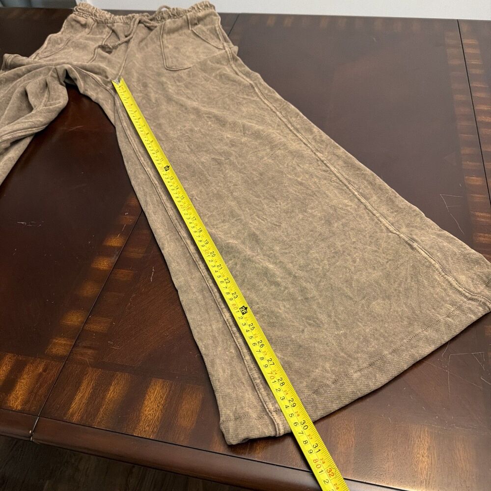Three Bird Nest Brown Lounge Pants Wide Leg Relaxed NWOT - Small - Picture 10 of 11